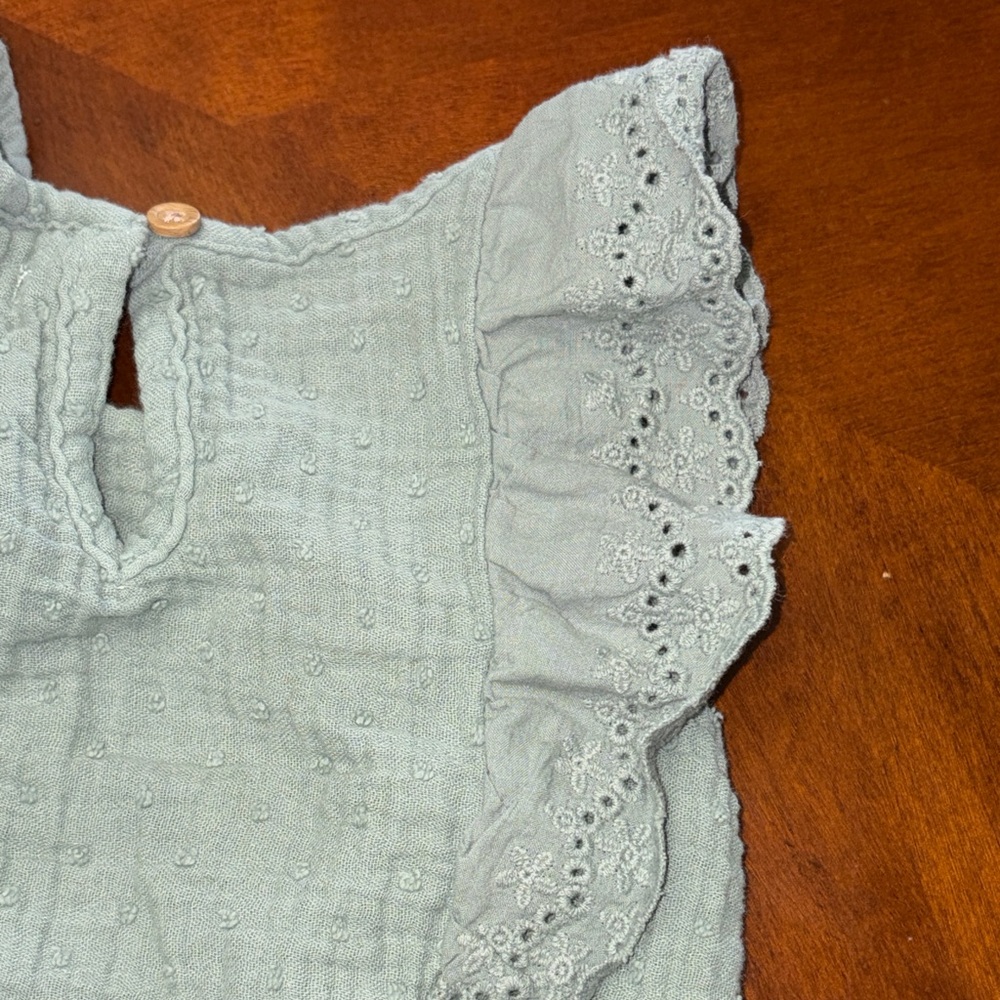 Charming Mint Ruffled Diaper Cover Set - Picture 8 of 9